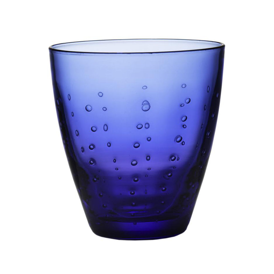 BLUE OLD FASHIONED GLASS